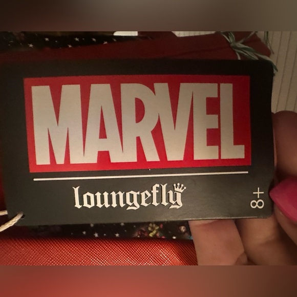 ⭐️NWT⭐️  Loungefly Marvel Avengers Tattoo Womens Double Strap Shoulder Bag Purse - Picture 4 of 6